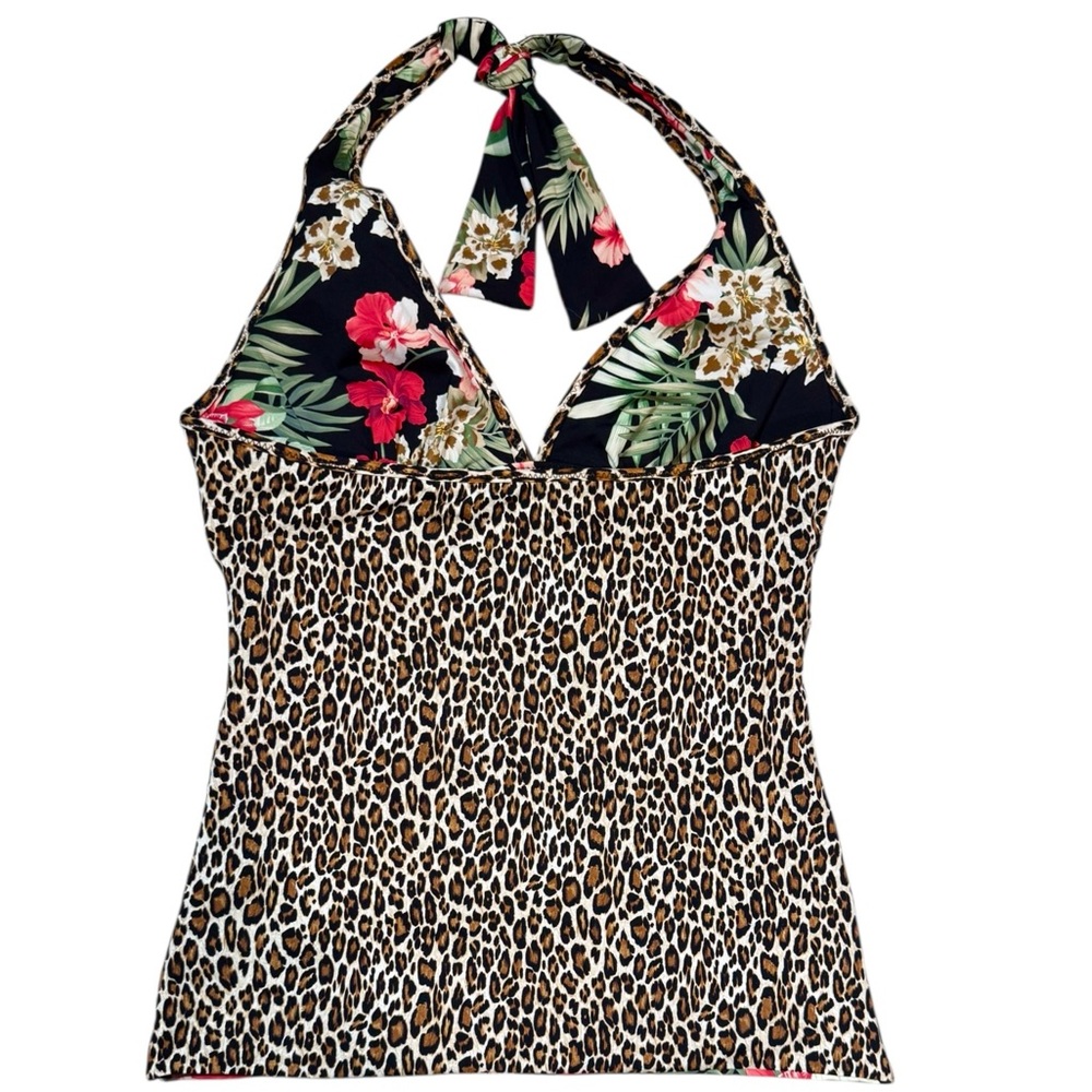 Tommy Bahama Lily Cat Reversible Halter Tankini Top - Picture 12 of 16